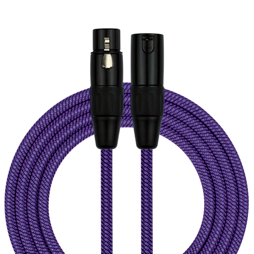 Kirlin 20ft Entry Woven Purple XLR Male to XLR Female Microphone Cable [KMWC270PBPUA-20]