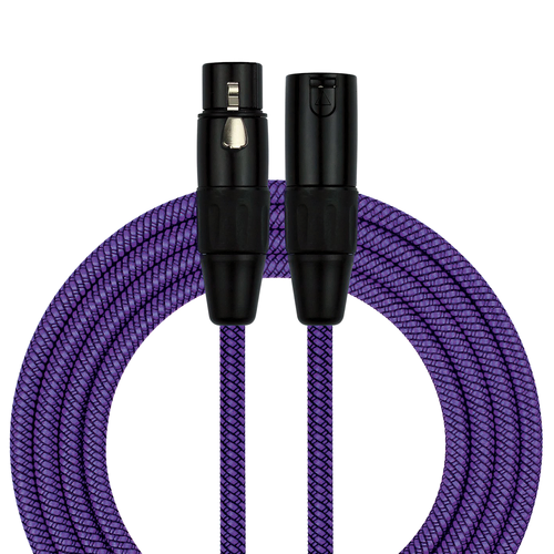 Kirlin 20ft Woven Purple XLR Male to Female Microphone Cable [KMWC270PBPUA-20]