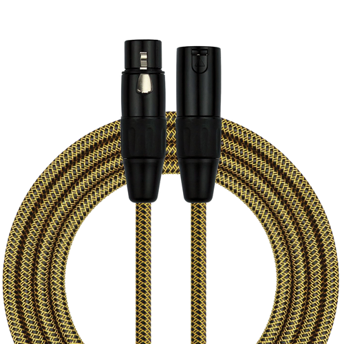 Kirlin 20ft Woven Tweed XLR Male to XLR Female Microphone Cable - KMWC270PBYA-20