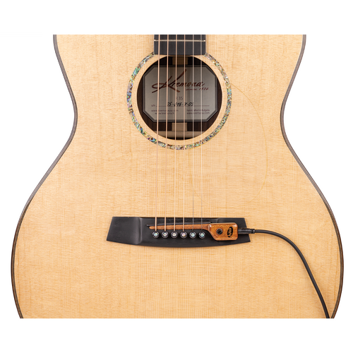 KNA SG-2 Acoustic Guitar Pickup with Volume Control, Bridge-Mounted Piezo, Natural Sound, Mahogany Case, Includes Cables
