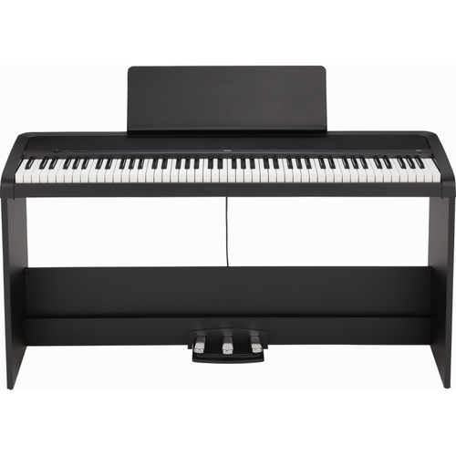 Korg B2 Plus 88 Note Weighted Digital Piano with Stand Pack - Black