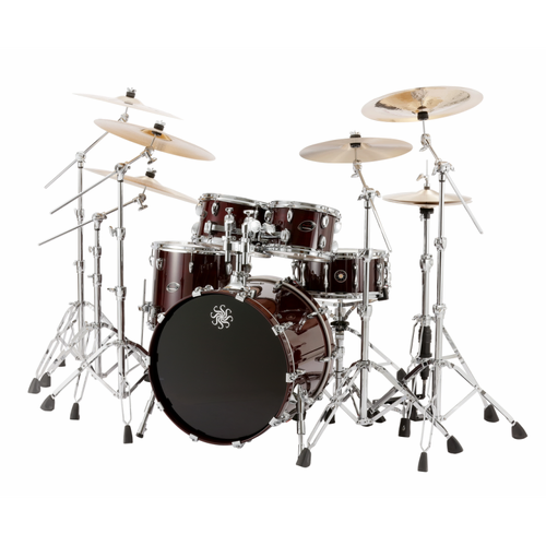 Sakae Evolved Maple 20" 4-Piece Shell Pack in Wine with Tom Mount