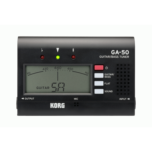 KORG GA-50 Guitar and Bass Tuner with Large Note Name Indicator