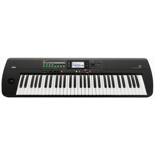 Korg i3 61-Key Music Workstation Black with 800 Sounds, 64 Polyphony, 270 Styles, and 16-Track Sequencer