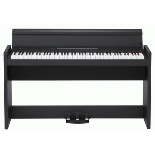 KORG LP-380 Digital Piano - Black, Slim Design, High-Output Amplifier, RH3 Keybed