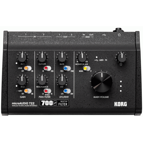 Korg Microaudio 722 2 In 2 Out USB Audio Interface with Analog Filter