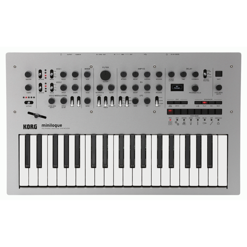 KORG Minilogue 37-Key Analog Polyphonic Synthesizer with Sequencer and Delay
