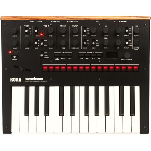 Korg Monologue 25 Note Analog Synth Black