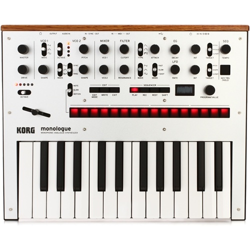 Korg Monologue 25 Note Analog Synth Silver