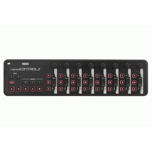 Korg nanoKONTROL2 Black Compact Control Surface with 8 Channels and Transport Control