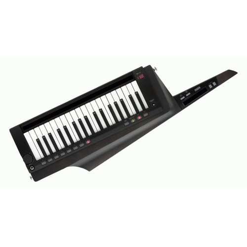 KORG RK-100S2 37-Key Keytar Synthesizer Black with Wooden Body and 200 Stage-Ready Presets