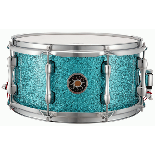 Sakae Osaka Heritage 14 x 5.5 Evolved Maple Snare - Turquoise Champagne