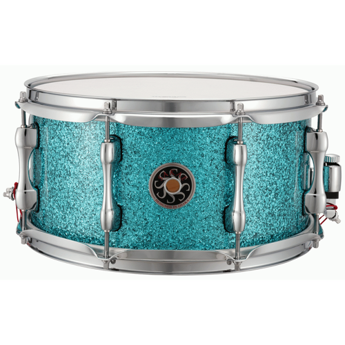 Sakae Osaka Heritage 14 x 5.5 Evolved Maple Snare - Turquoise Champagne