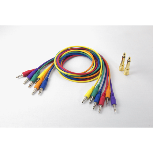 Korg SQ Cable Kit with 6 Monaural Mini-Patch Cables and Adapters for SQ-1 Connections
