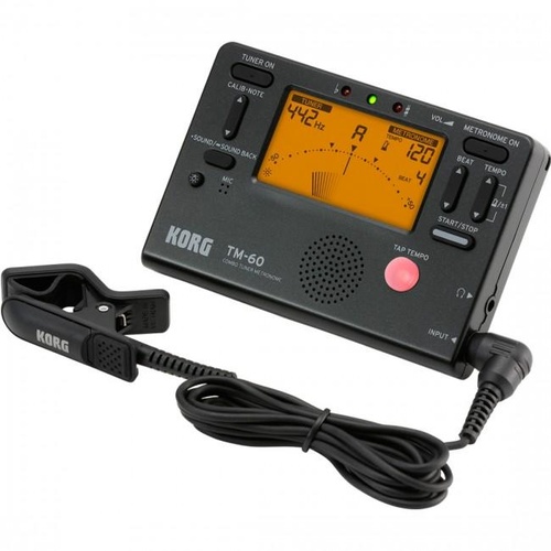 Korg TM-60C Advanced Tuner Combo w' Contact Mic Black