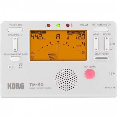 Korg TM60WH Advanced Tuner Combo White