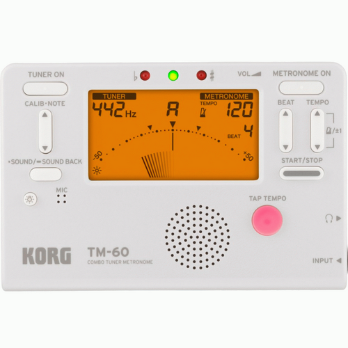 KORG TMR-50 Tuner Metronome with Recorder Functionality - White