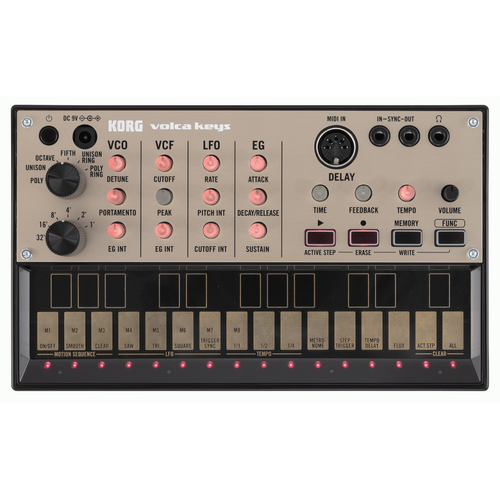 Korg Volca Keys Polyphonic Analog Synthesizer with Sequencer and Delay Effect