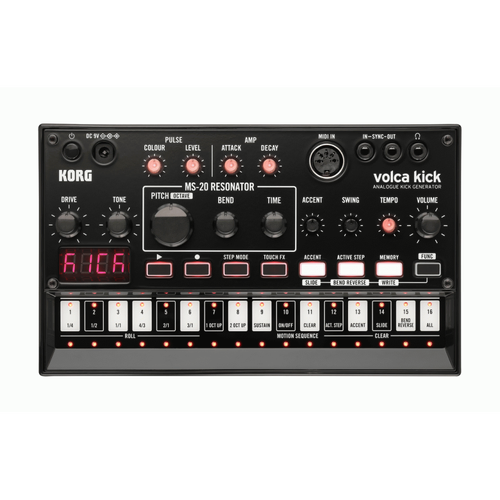 Korg Volca Kick Analog Kick Generator with 16-Step Sequencer and Touch FX