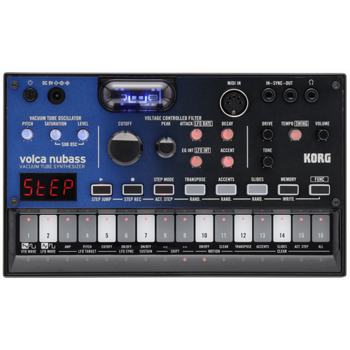 Korg Volca Nubass Analog Synth with Nutube Vacuum Tube and Transistor Ladder Filter