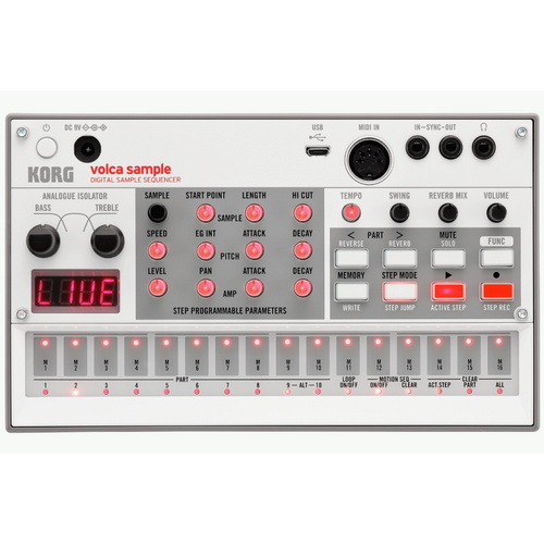 Korg Volca Sample Next Generation Drum Machine with Micro USB, Increased Memory, and Enhanced Features