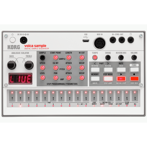 KORG Volca Sample Next Generation Drum Machine with Micro USB Port and Enhanced Features
