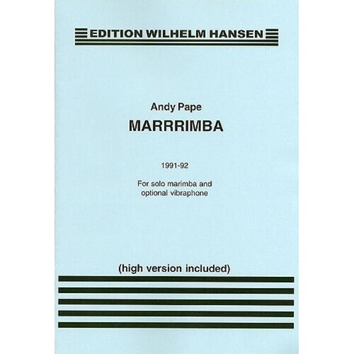 Pape Marrrrimba Solo Marimba Book