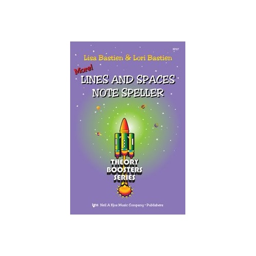 More Lines and Space Note Speller Theory Booster by Neil A. Kjos Music Company, 32 pages, Theory & Manuscript category