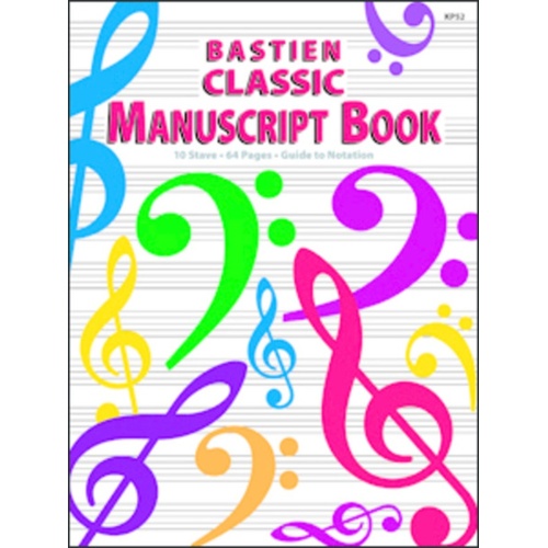 Classic Manuscript Book 10 Staves 64 Pages