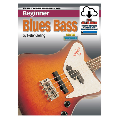 Progressive Beginner Blues Bass Book with Online Audio Access
