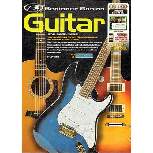 Beginner Basics Guitar Book with CD, DVD, and DVD-Rom - 27 Lesson Introduction for Beginners