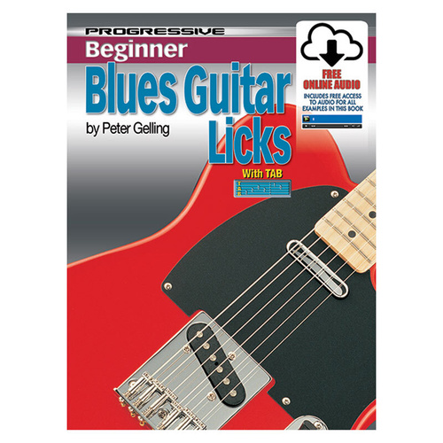 Progressive Beginner Blues Guitar Licks Book with Online Audio