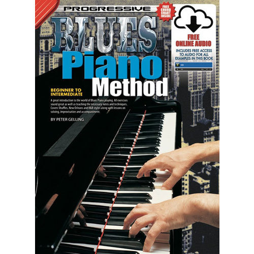 Progressive Blues Piano Method Book/Online Video And Audio Book