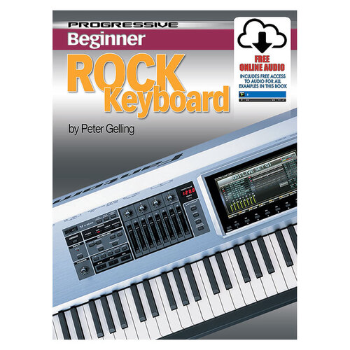Progressive Beginner Rock Keyboard Book with Online Audio Access