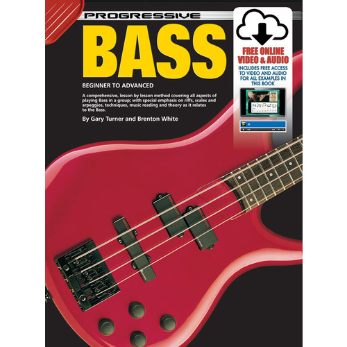 Progressive Bass Guitar Book/Online Video And Audio Book