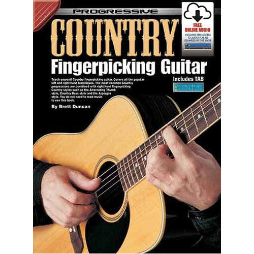 Progressive Country Fingerpicking Guitar Book with Online Audio Access