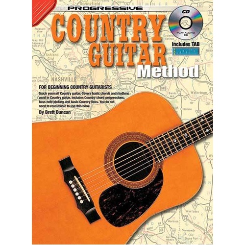 Progressive Country Guitar Method Book and CD for Beginners