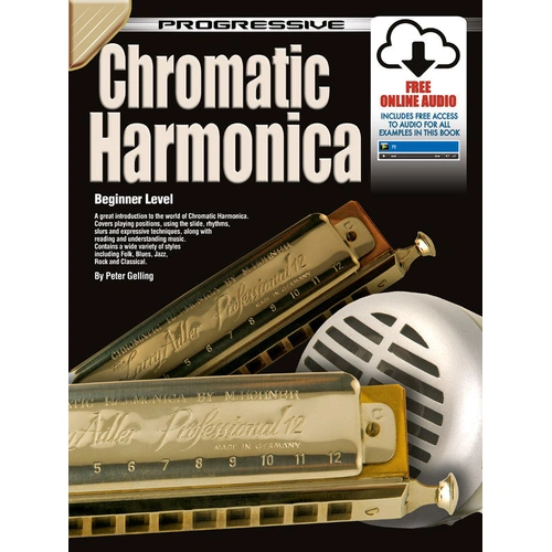 Progressive Chromatic Harmonica Book/OA - Folk Instrument Sheet Music