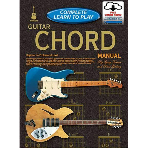 Progressive Complete Learn To Play Guitar Chord Manual with Online Audio Access