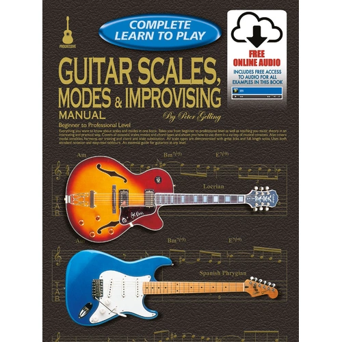 Complete Learn to Play Scales, Modes, and Improvising Book for Guitar