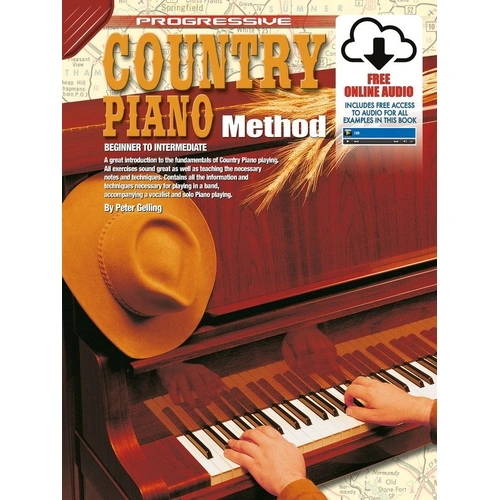 Progressive Country Piano Method Book with CD for Beginners
