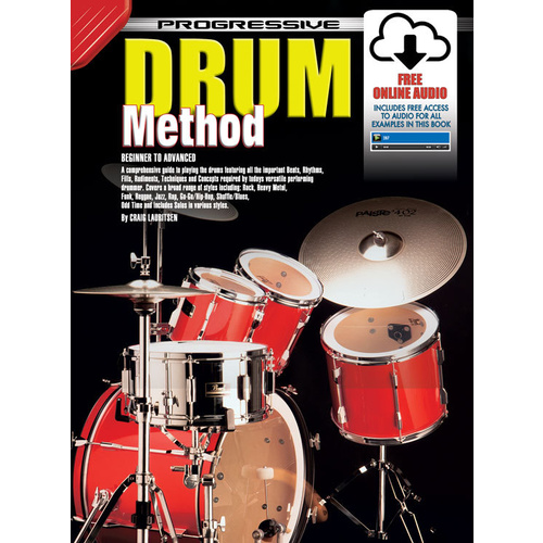 Progressive Drum Method Book/Online Video And Audio Book