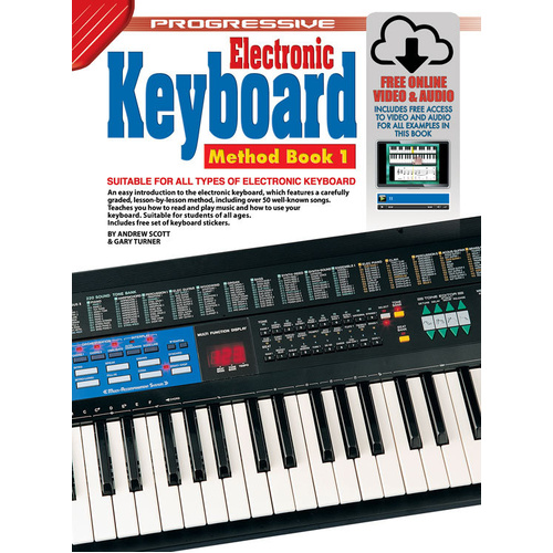 Progressive Keyboard Method 1 Book with Online Video & Audio Access
