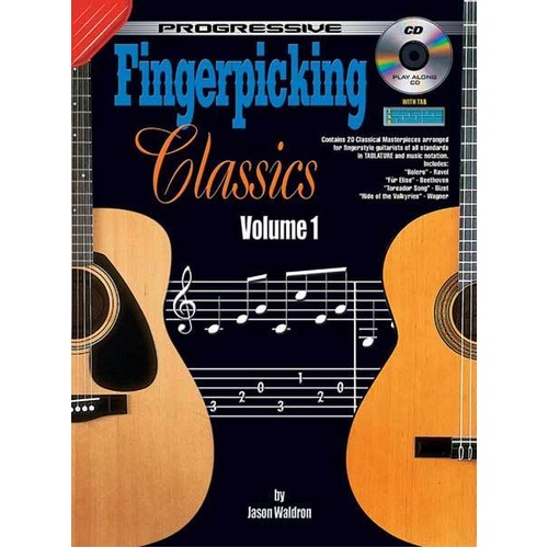 Progressive Fingerpicking Classics Volume 1 Book with CD for Fingerstyle Guitar