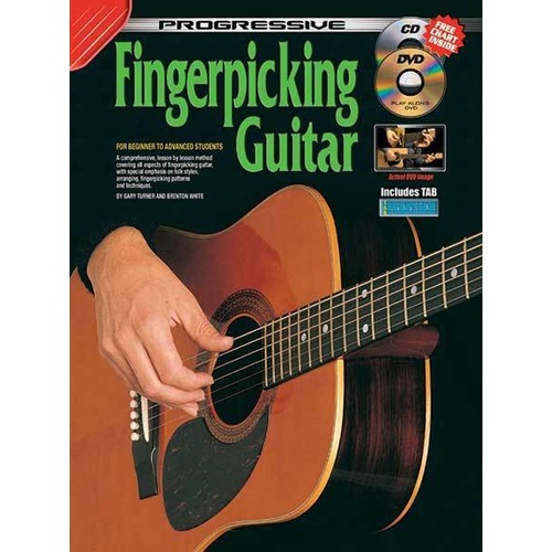 Progressive Fingerpicking Guitar Book/CD/DVD Book