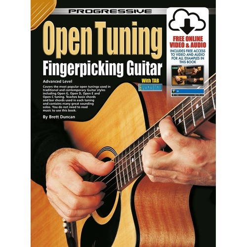 Progressive Open Tuning Fingerpicking Guitar Book with Online Video & Audio