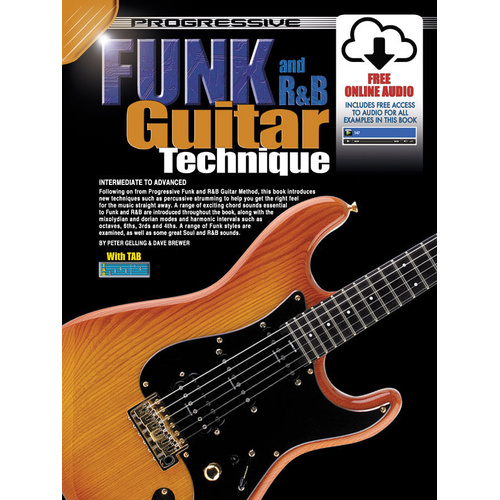 Progressive Funk and R&B Guitar Technique Book with Online Audio
