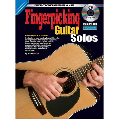 Progressive Fingerpicking Guitar Solos Book with CD