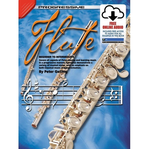 Progressive Flute Book by Learn To Play Publishing, 96 Pages, Woodwind Instrument