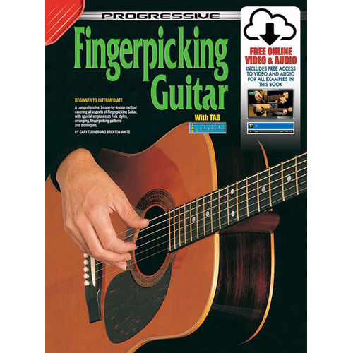 Progressive Fingerpicking Guitar Book with Online Video & Audio Access
